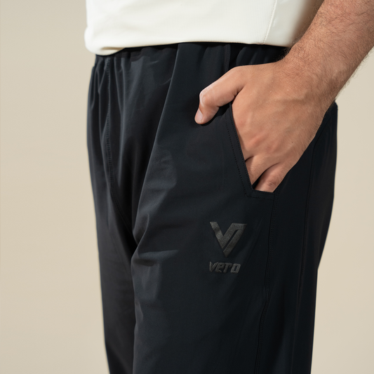 Classic Fit Trousers - Black | Men’s Straight-Leg Performance Pants
