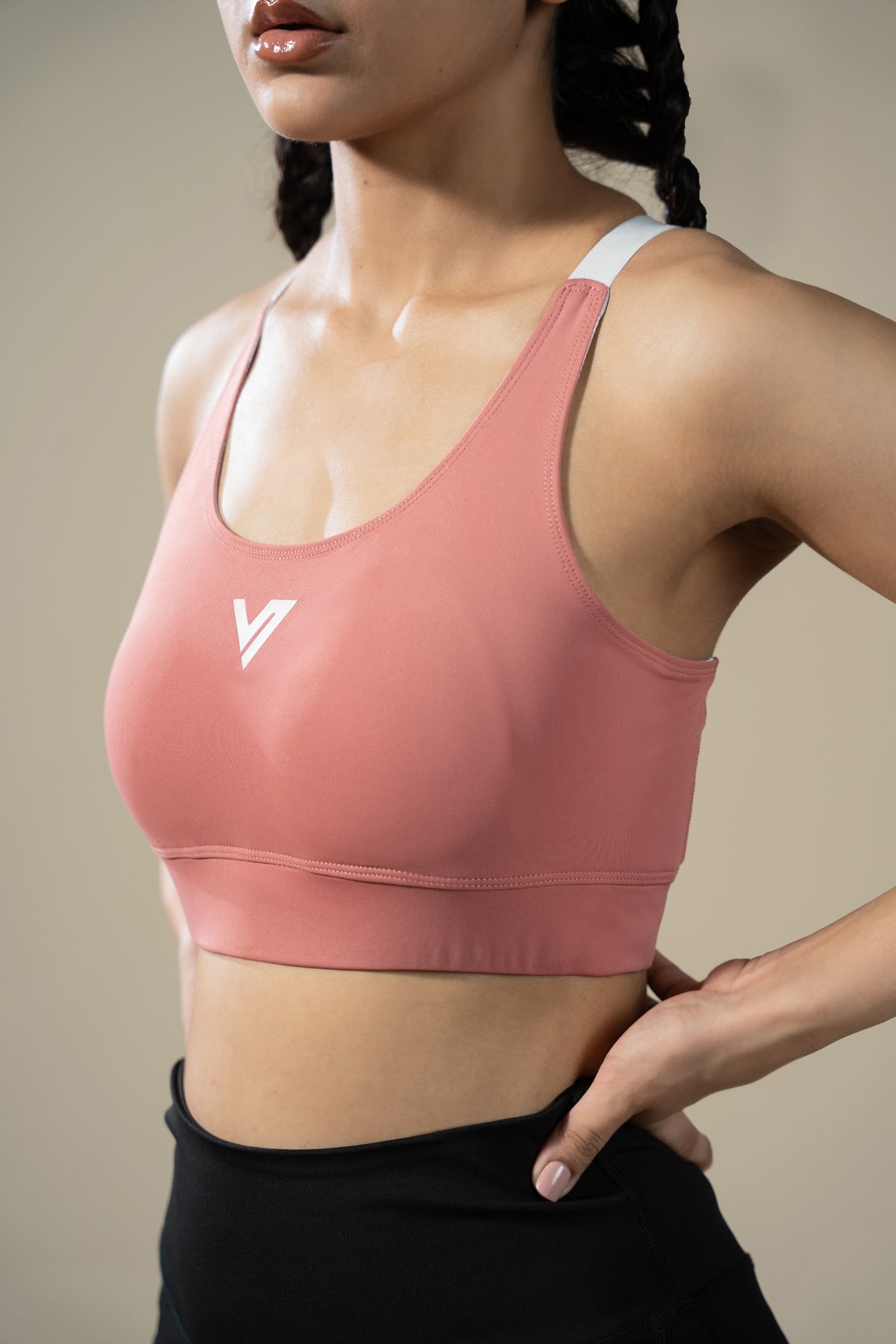 Compression Cross Bra (Pink)