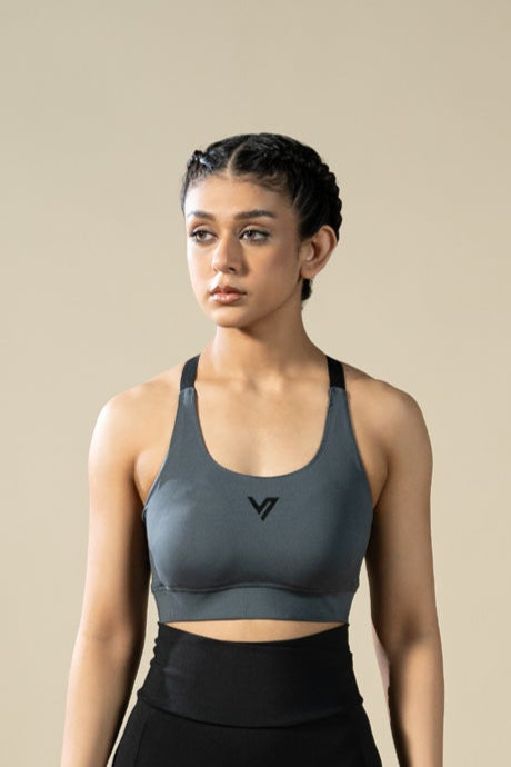 Compression Cross Bra (Grey)