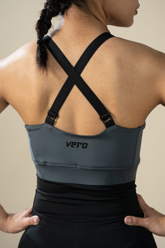 Compression Cross Bra (Grey)