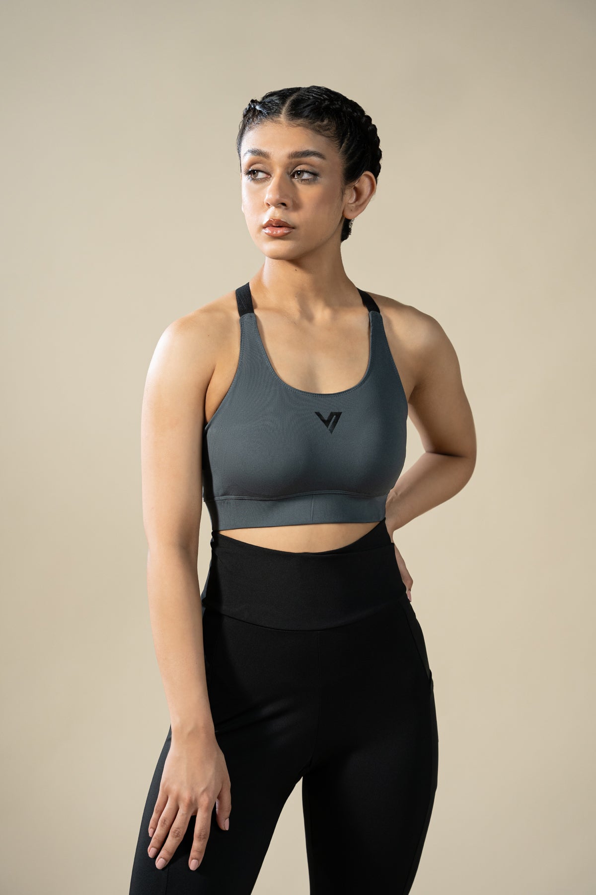 Compression Cross Bra (Grey)