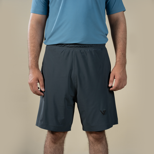 Compression Shorts - Grey | 2-in-1 Double-Layer Performance Shorts