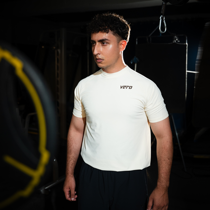Featherlite Tee - Ash White | Men’s Slim-Fit Performance Shirt