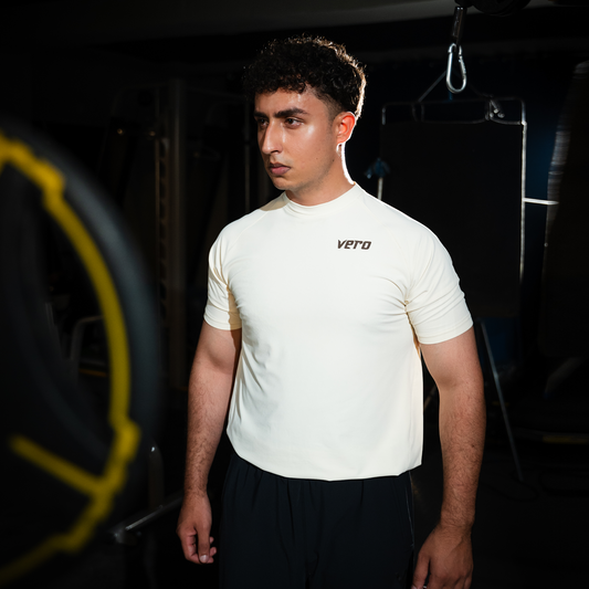 Featherlite Tee - Ash White | Men’s Slim-Fit Performance Shirt