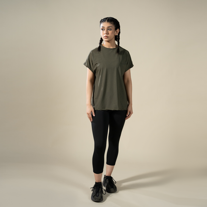 Cloud Tee - Green | Women’s Relaxed-Fit Performance Top