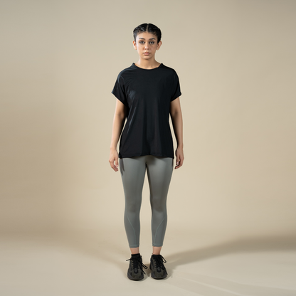 Cloud Tee - Black | Women’s Relaxed-Fit Performance Top