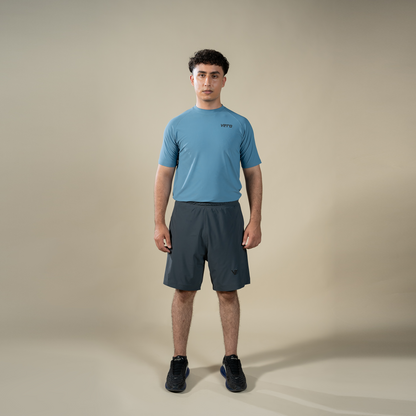 Compression Shorts - Grey | 2-in-1 Double-Layer Performance Shorts