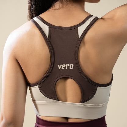 High Performance Bra - Brown | Women’s High-Support Sports Top