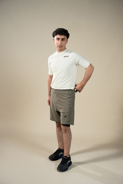 Compression Shorts (khakhi)